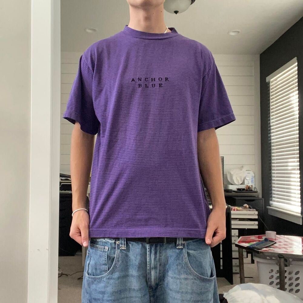 Anchor-blue Men's Purple T-shirt